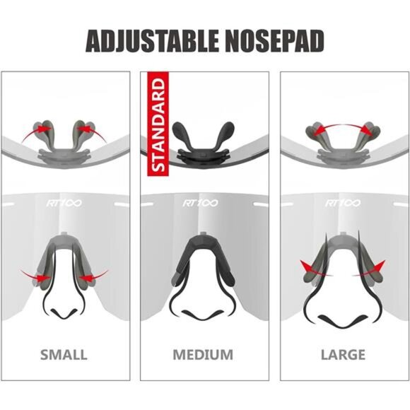 wrap around cycling sunglasses frameless sport uv400 men women bike running eyew - Picture 4 of 7